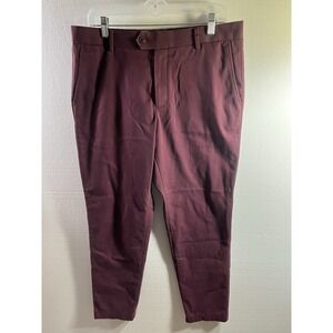 Charles Tyrwhitt Mens Burgundy Chinos Pants 34x32